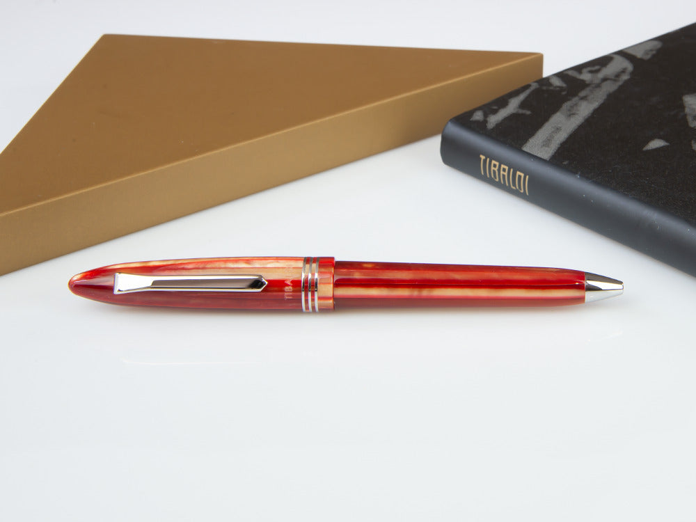 Tibaldi Bononia Seashell Mist Ballpoint pen, Red, Palladium trim, BNN-72-BP