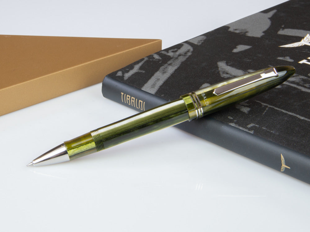 Tibaldi Bononia Martini Olive Rollerball pen, Resin, Green, Palladium, BNN-73-RB