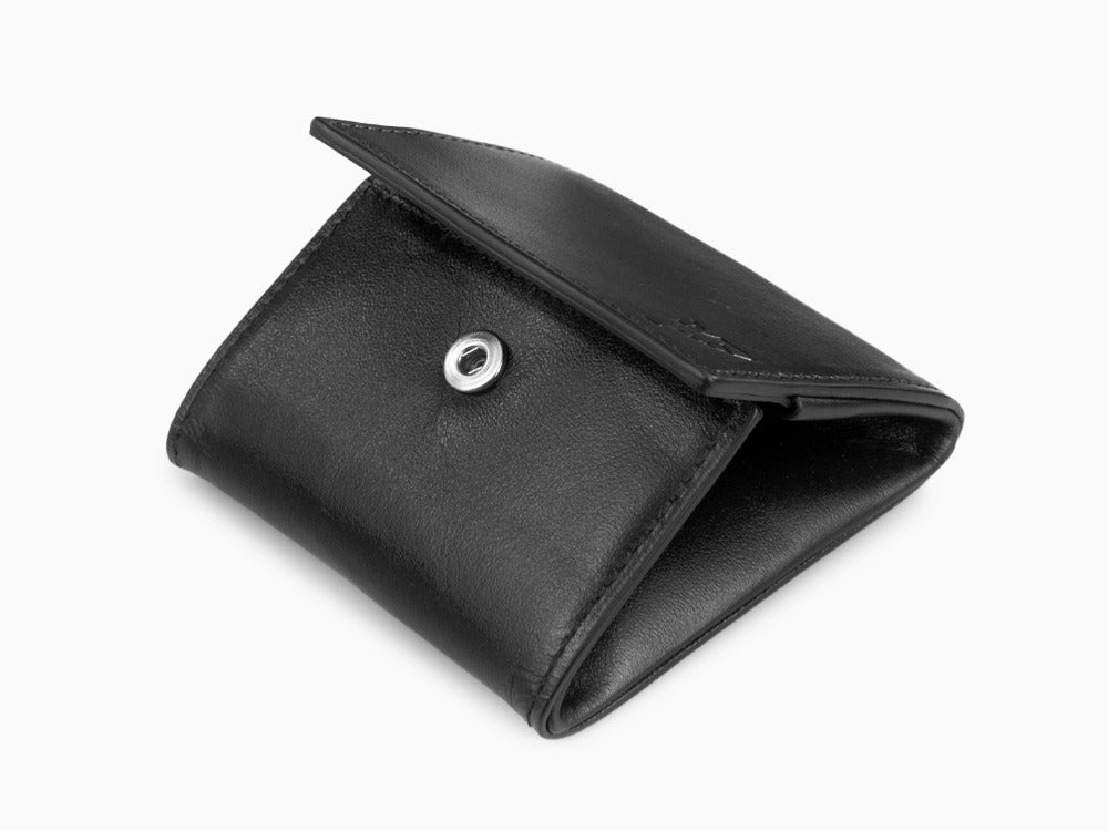 Tibaldi Leather Coin Pouch, Black, Leather, Cotton, LTM-CP