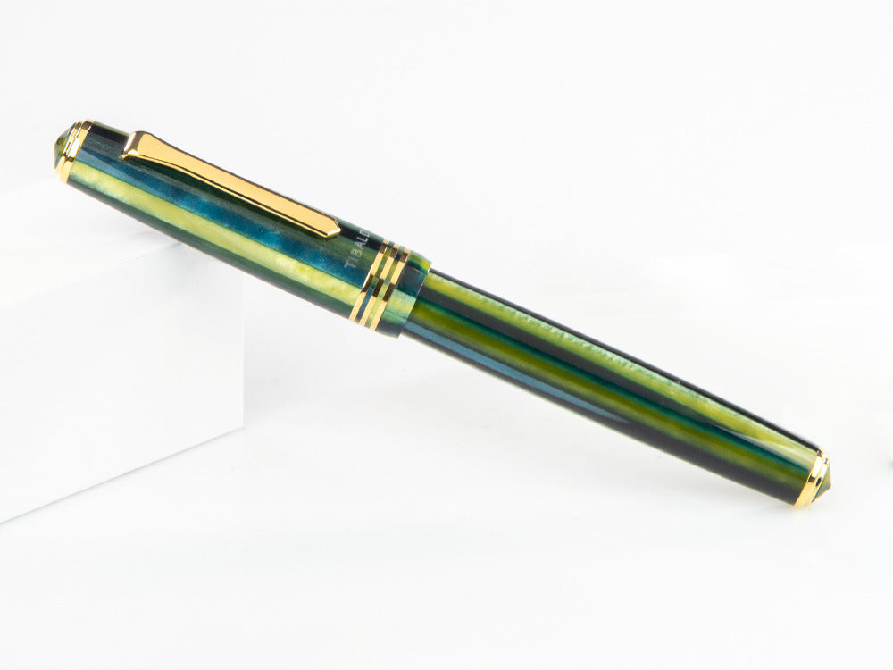 Tibaldi Nº60 Retro Zest Rollerball pen, Resin, Green, 18k Gold trim, N60-99-RB