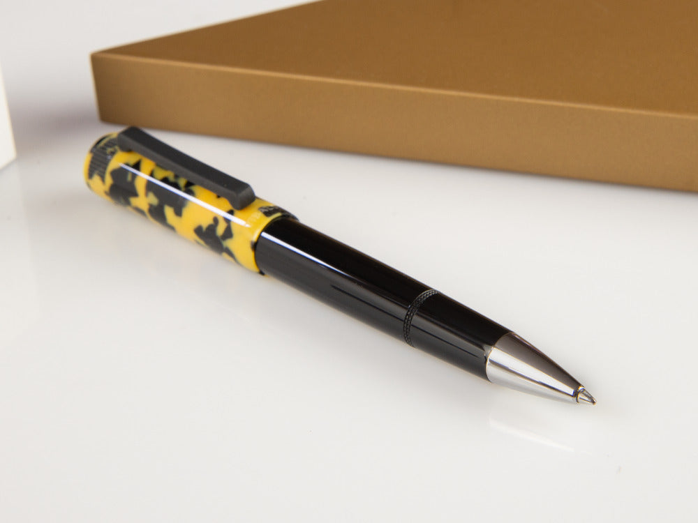 Tibaldi Perfecta LP Vinyl Yellow Ballpoint pen, Palladium trim, PFC-512-BP