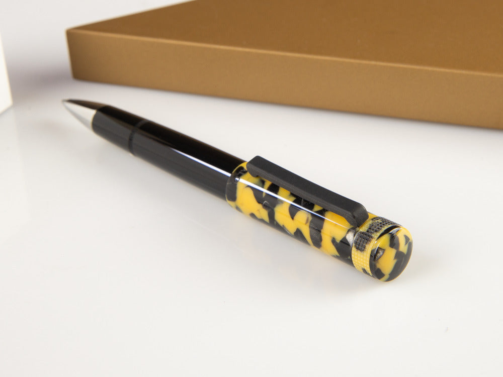 Tibaldi Perfecta LP Vinyl Yellow Ballpoint pen, Palladium trim, PFC-512-BP