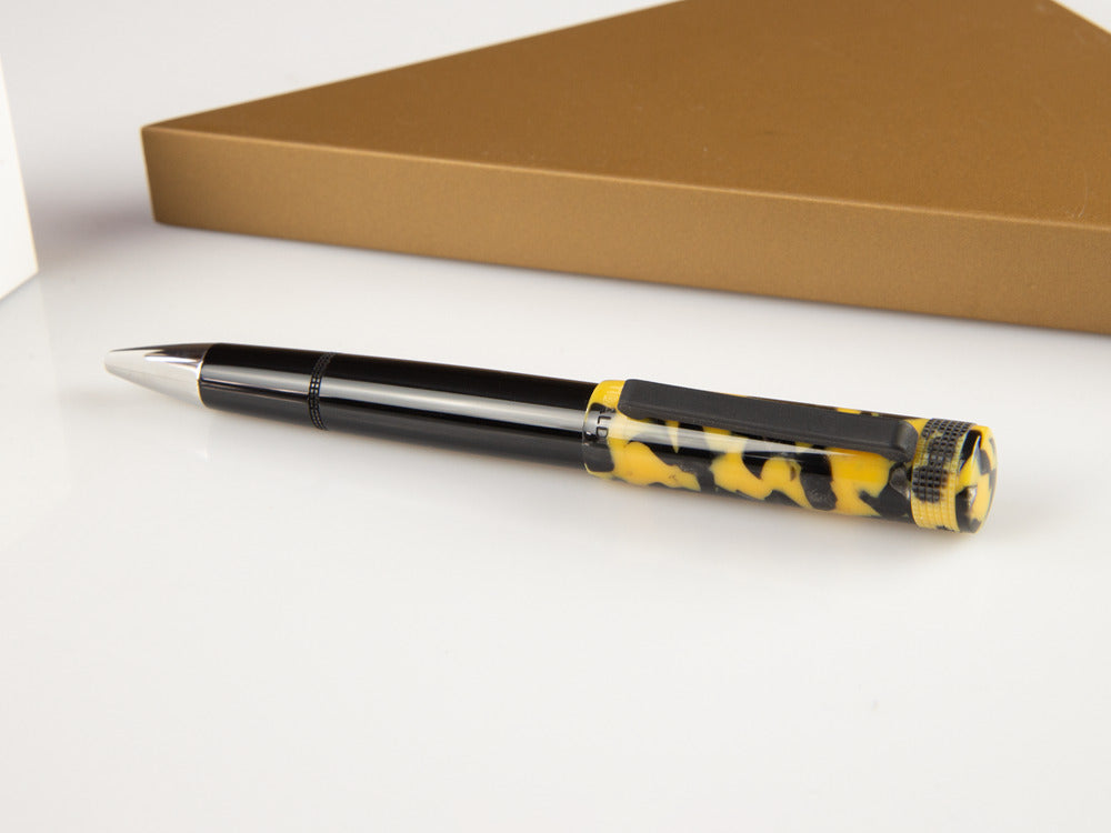 Tibaldi Perfecta LP Vinyl Yellow Ballpoint pen, Palladium trim, PFC-512-BP