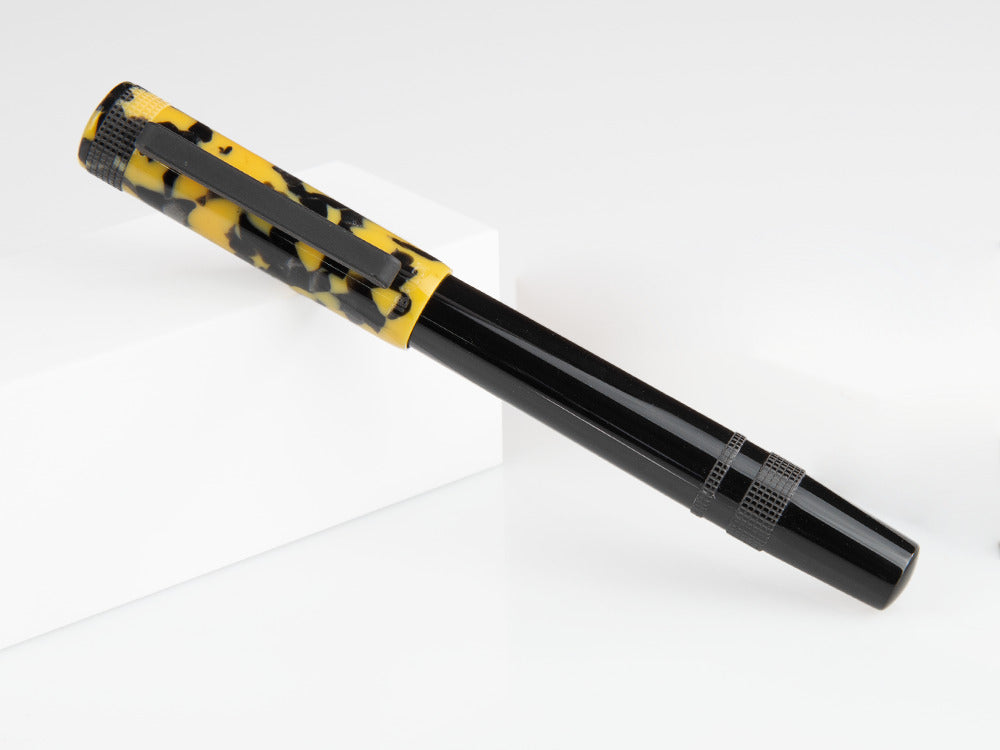 Tibaldi Perfecta LP Vinyl Yellow Rollerball pen, Resin, Palladium, PFC-512-RB