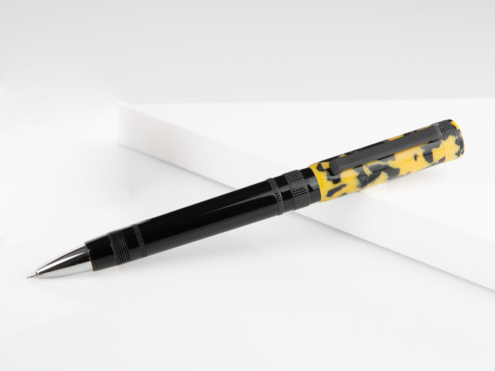 Tibaldi Perfecta LP Vinyl Yellow Rollerball pen, Resin, Palladium, PFC-512-RB