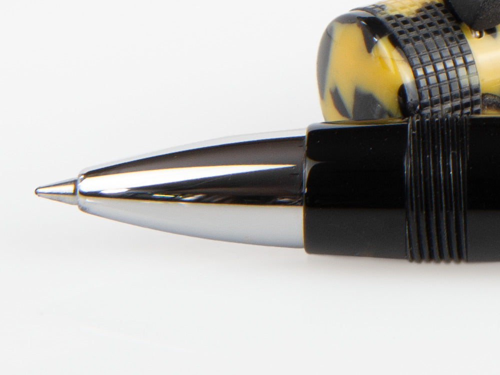 Tibaldi Perfecta LP Vinyl Yellow Rollerball pen, Resin, Palladium, PFC-512-RB