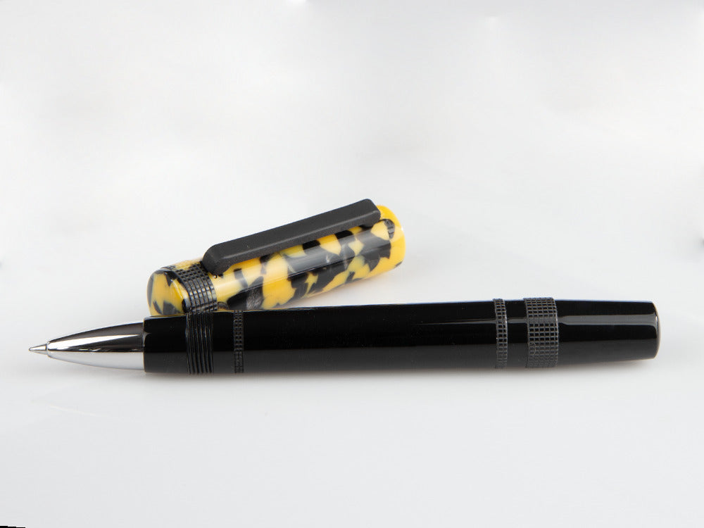 Tibaldi Perfecta LP Vinyl Yellow Rollerball pen, Resin, Palladium, PFC-512-RB