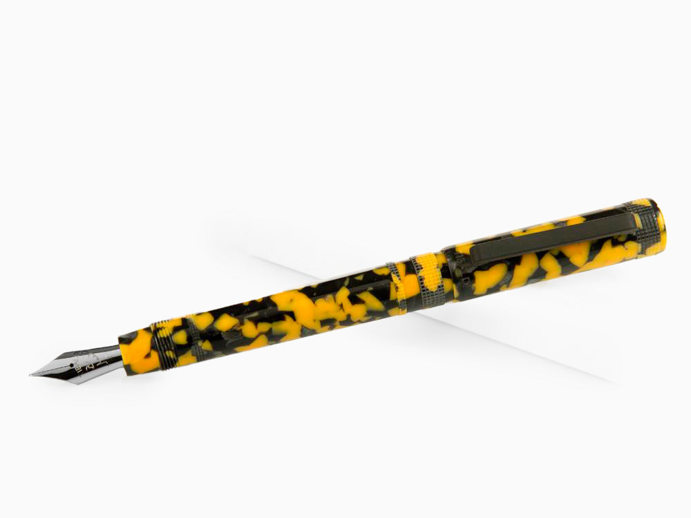 Tibaldi Perfecta Vinyl Full Yellow Fountain Pen, Palladium, PFC-R512-FP