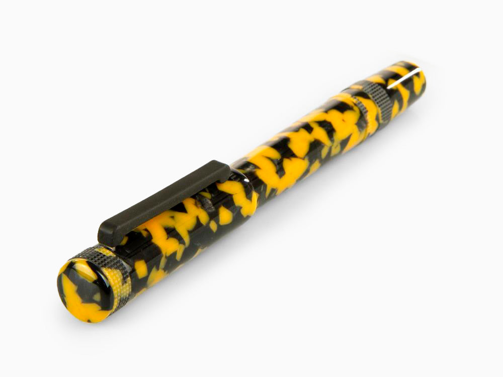 Tibaldi Perfecta Vinyl Full Yellow Fountain Pen, Palladium, PFC-R512-FP