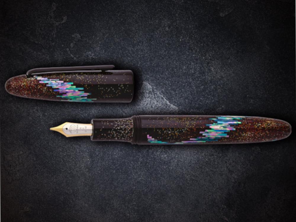 Taccia Miyabi Bon-Bori LE Fountain Pen, Aurora Glimmer,TMS-2395F-AG