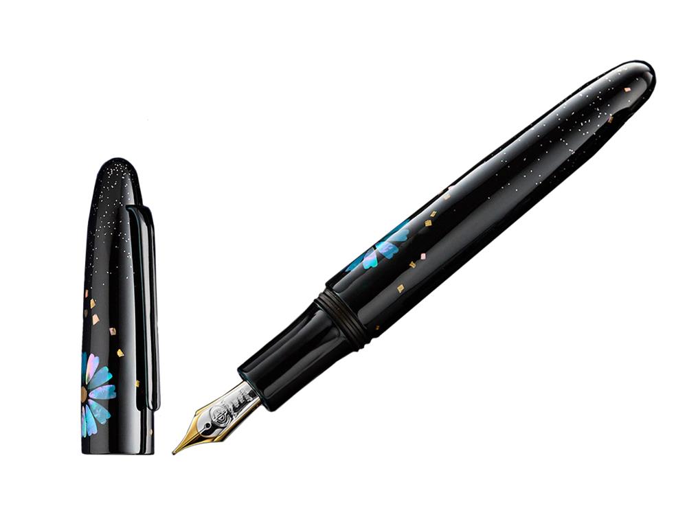 Taccia Miyabi Bon-Bori LE Blue Daisies Fountain Pen, TMS-2395F-BD