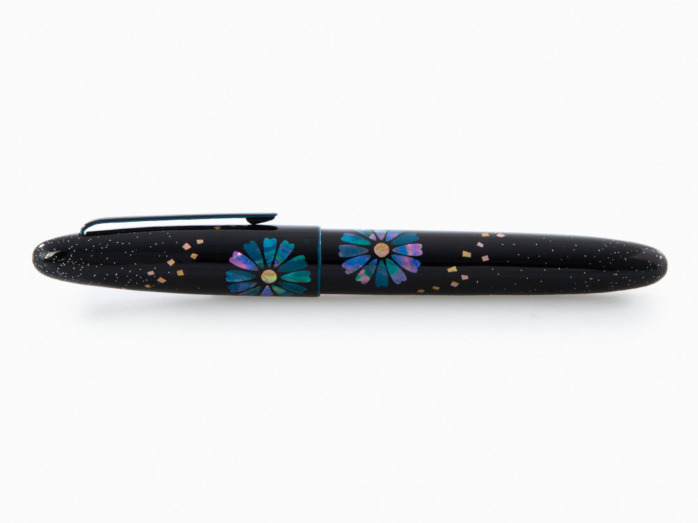 Taccia Miyabi Bon-Bori LE Blue Daisies Fountain Pen, TMS-2395F-BD