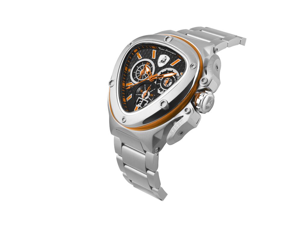 Tonino Lamborghini Spyder X Orange SS Quartz Watch, 53 mm, Chrono, T9XB-SS-B