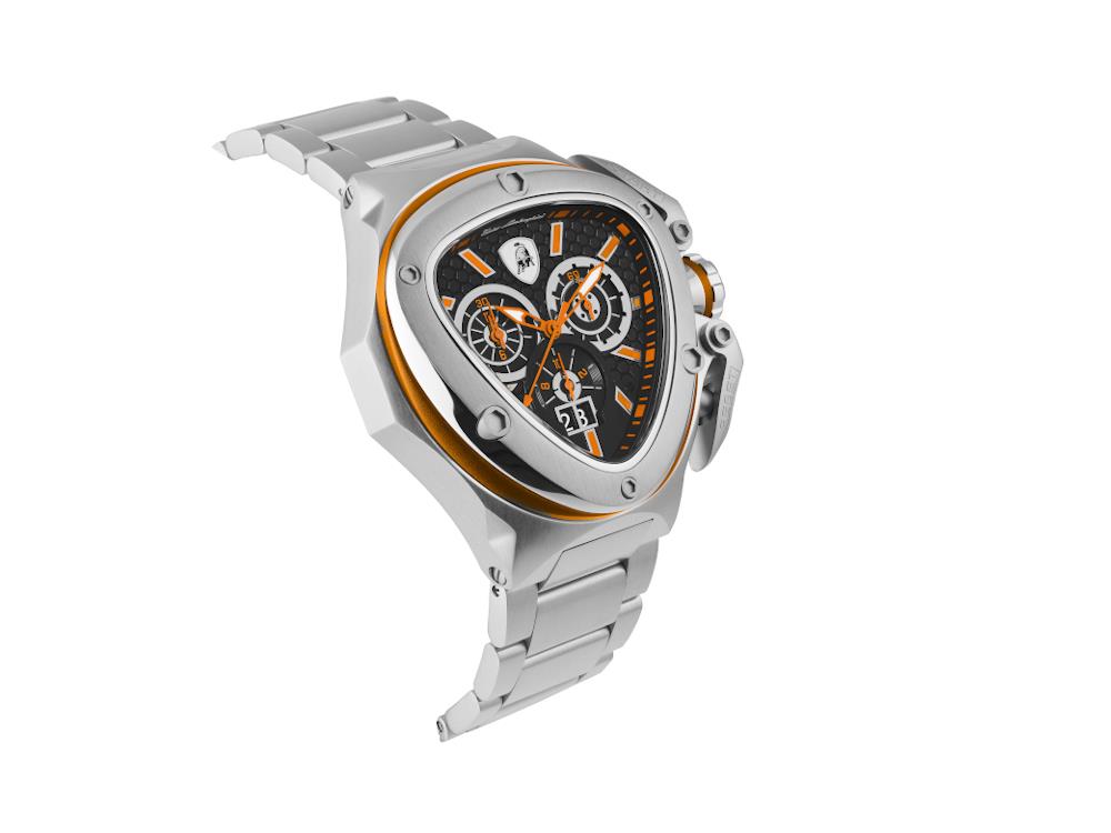 Tonino Lamborghini Spyder X Orange SS Quartz Watch, 53 mm, Chrono, T9XB-SS-B