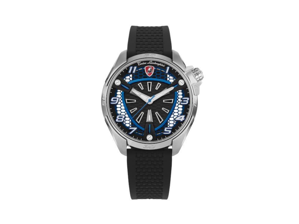 Tonino Lamborghini Shock Abs Quartz Watch, Blue, 42 mm, TLABSB-SS-R
