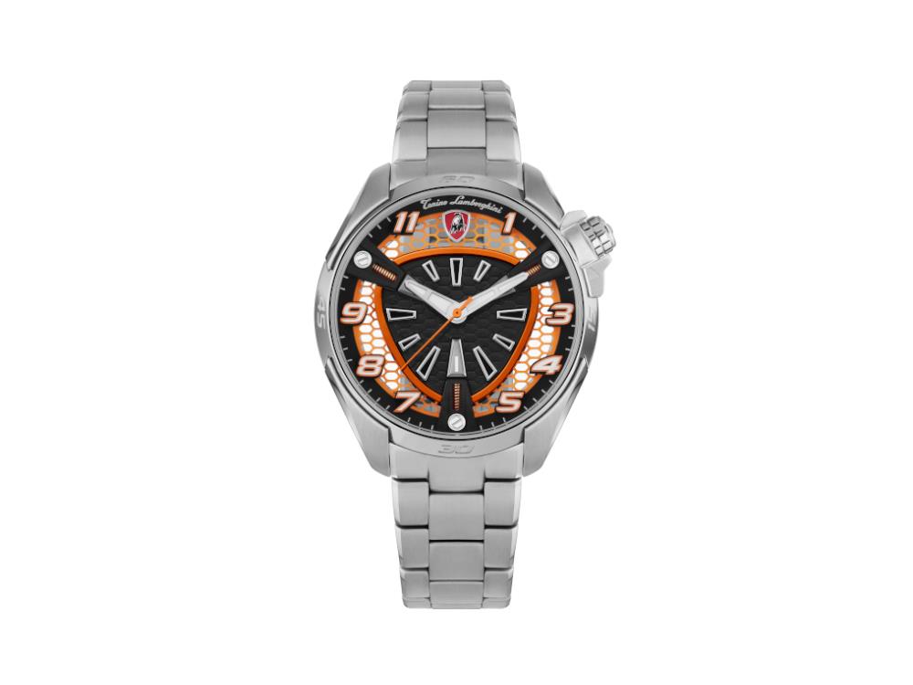 Tonino Lamborghini Shock Abs Quartz Watch, Orange, 42 mm, Bracelet, TLABSO-SS-B