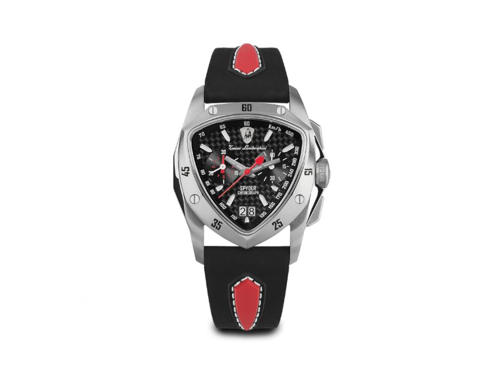 Tonino Lamborghini New Spyder Quartz Watch, Black, 43 mm, Chronograph, TLF-A13-1