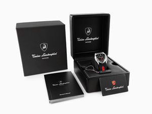 Tonino Lamborghini New Spyder Quartz Watch, Black, 43 mm, Chronograph, TLF-A13-1