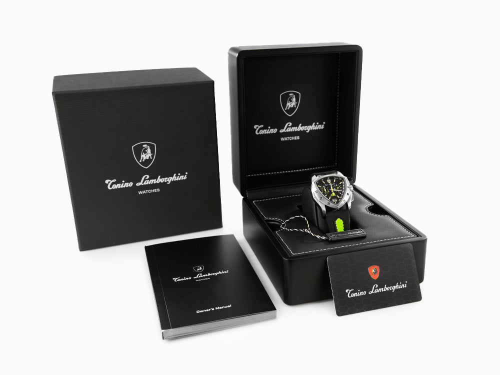 Tonino Lamborghini New Spyder Green Quartz Watch, 43 mm, Chronograph, TLF-A13-3