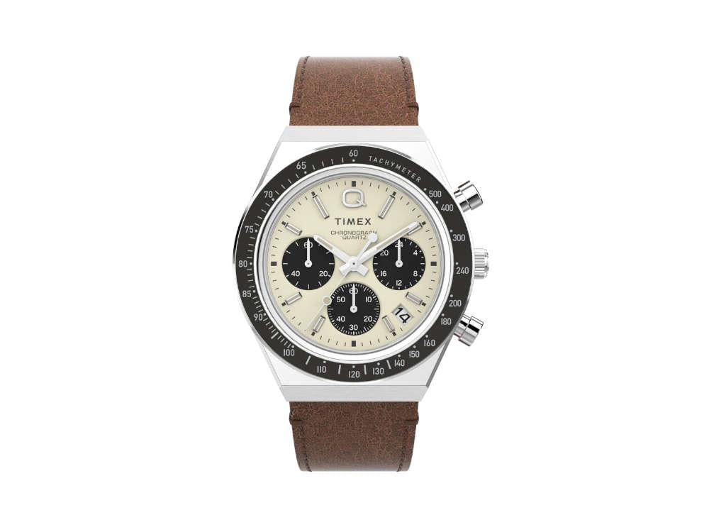 Timex Q Timex Quartz Watch, Beige, 40 mm, Chronograph, TW2V42800