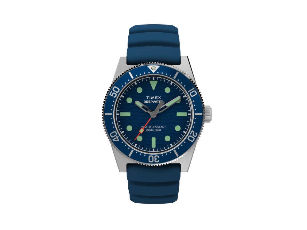 Timex DeepWater Reef 200 Quartz Watch, Blue, 41 mm, TW2W74600