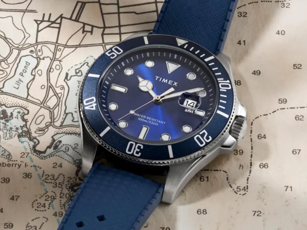 Timex Trend Harborside Coast Quartz Watch, Blue, 44 mm, TW2Y05000