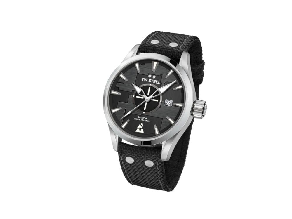 TW Steel Blast Quartz Watch, Black, 45 mm, Fabric strap, 10 atm, VS99