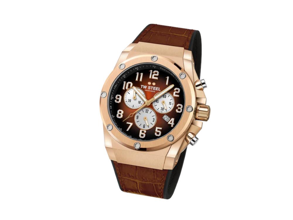 TW Steel Ace Genesis Quartz Watch, Brown, 44 mm, Limited Edition, ACE132