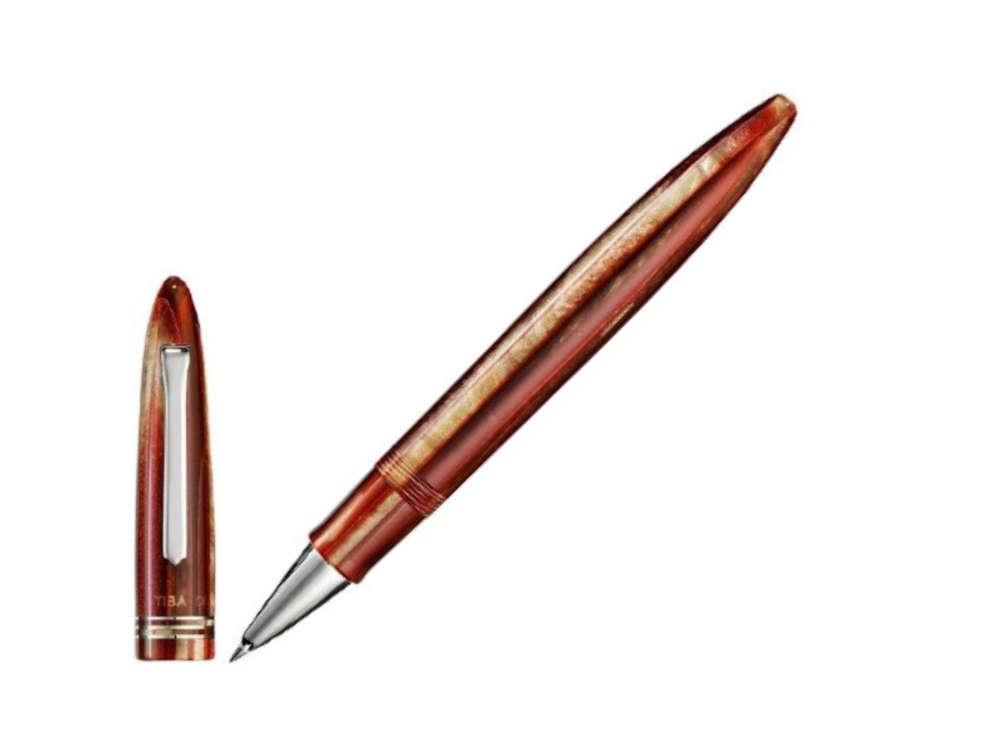 Tibaldi Bononia Seashell Mist Rollerball pen, Resin, Red, Palladium, BNN-72-RB