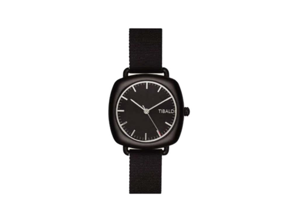 Tibaldi Ladies Quartz Watch, Black, 32 mm, Fabric strap, TMF-237-GG