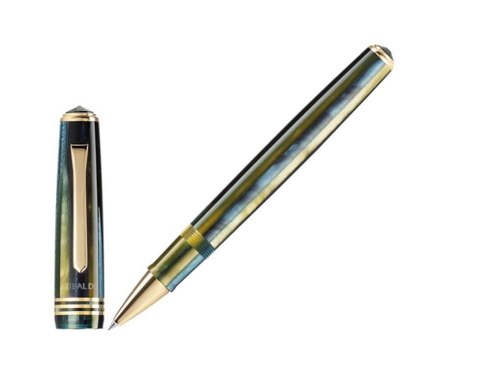 Tibaldi Nº60 Retro Zest Rollerball pen, Resin, Green, 18k Gold trim, N60-99-RB