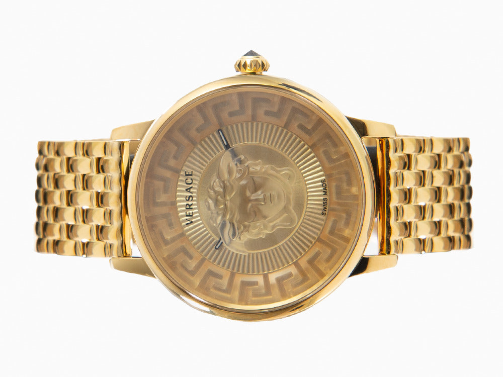 Versace Medusa Alchemy Quartz Watch, PVD Gold, Golden, 38 mm, VE6F00623