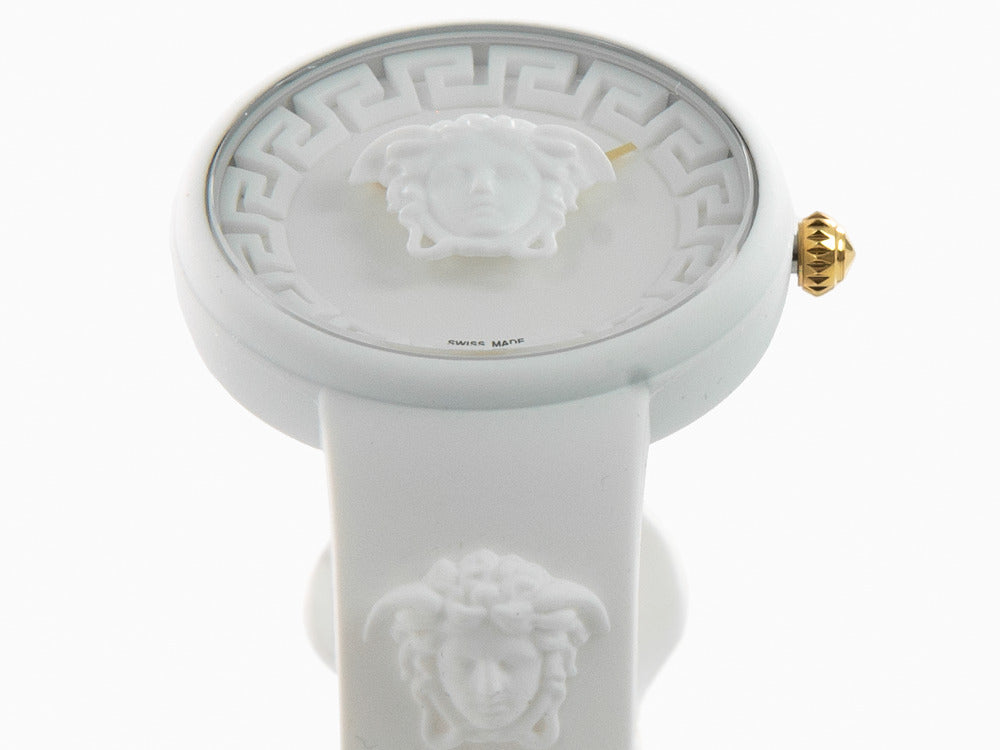 Versace Medusa Pop Quartz Watch, Silicon, White, 39 mm, VE6G00123