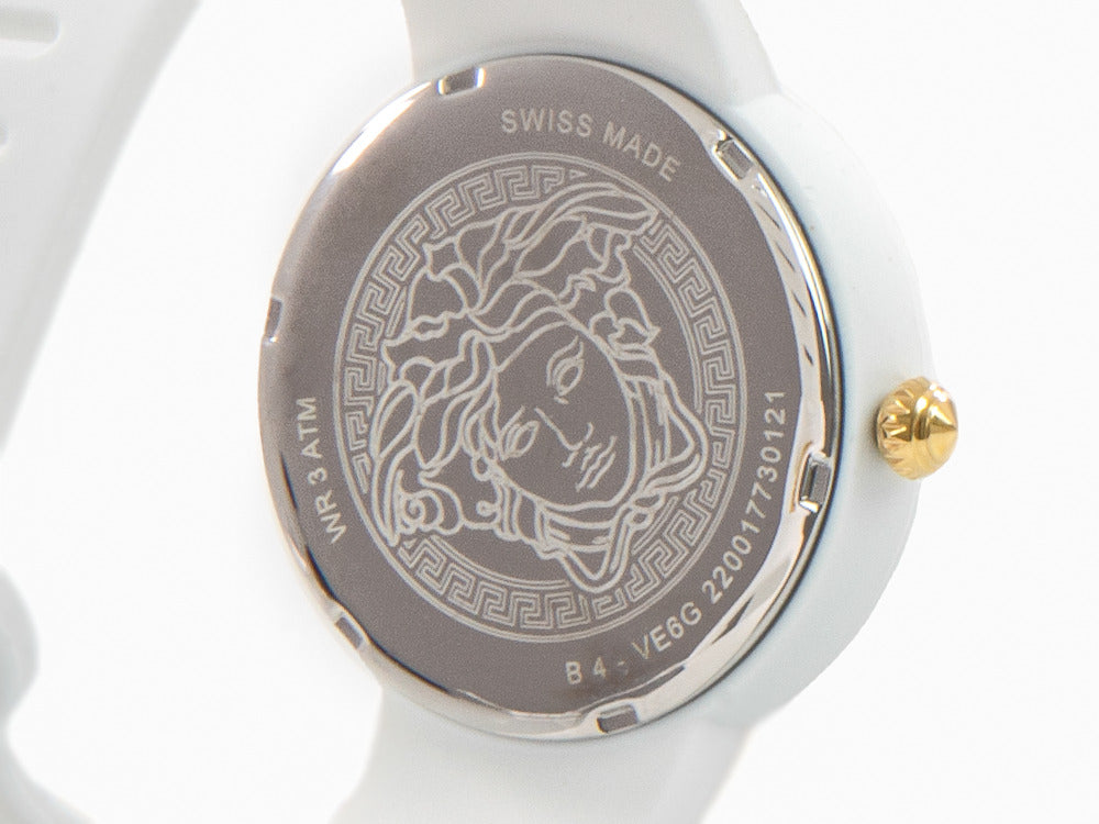 Versace Medusa Pop Quartz Watch, Silicon, White, 39 mm, VE6G00123