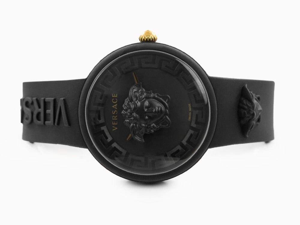 Versace Medusa Pop Quartz Watch, Silicon, Black, 39 mm, VE6G00223