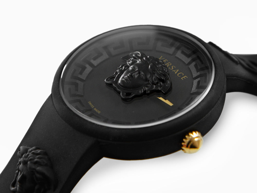 Versace Medusa Pop Quartz Watch, Silicon, Black, 39 mm, VE6G00223