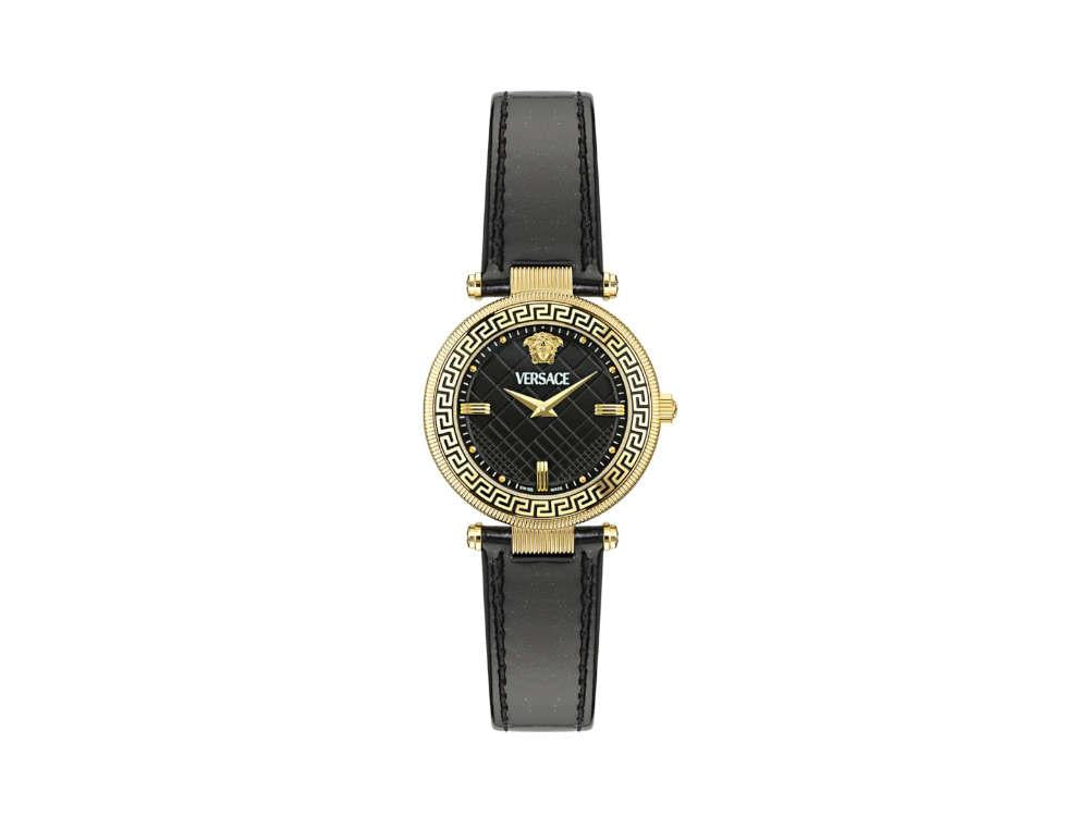 Versace Reve Quartz Watch, PVD Gold, Black, 35 mm, Sapphire Crystal, VE8B00224