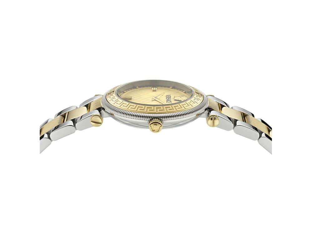 Versace Reve Quartz Watch, PVD Gold, Golden, 35 mm, Sapphire Crystal, VE8B00324