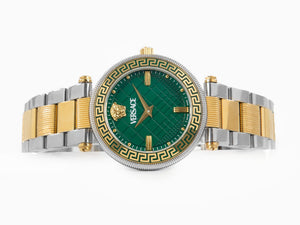 Versace Reve Quartz Watch, PVD Gold, Green, 35 mm, Sapphire Crystal, VE8B00524