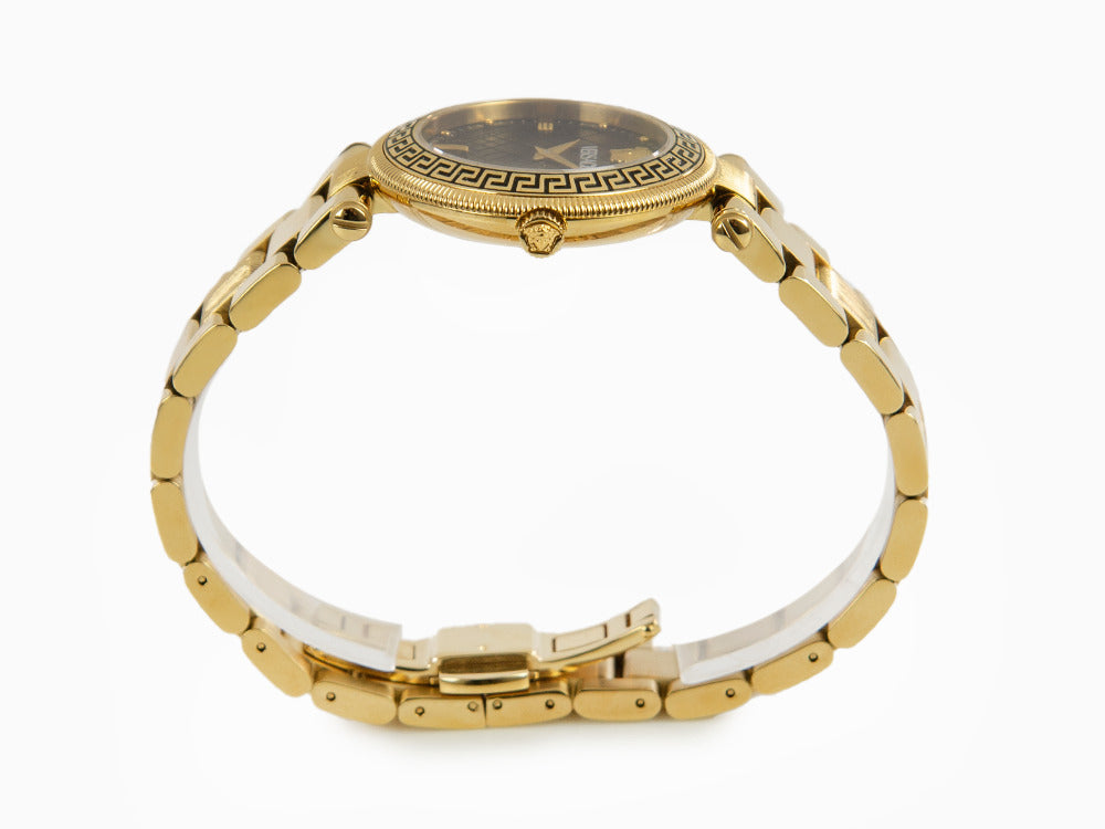 Versace Reve Quartz Watch, PVD Gold, Black, 35 mm, Sapphire Crystal, VE8B00624