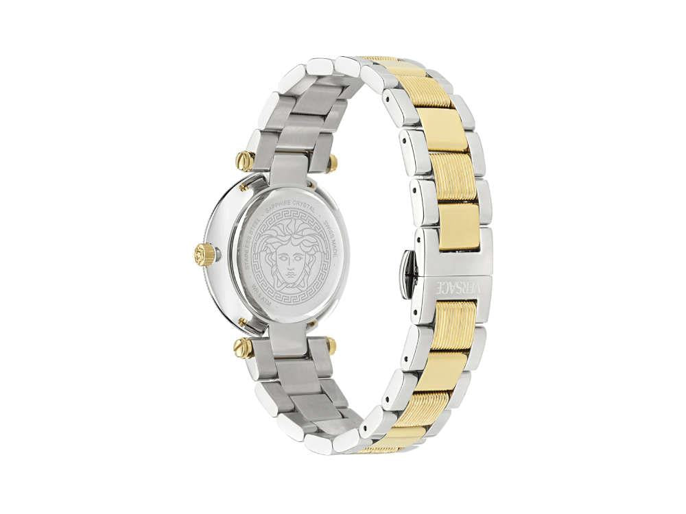 Versace Reve Quartz Watch, PVD Gold, White, 35 mm, Sapphire Crystal, VE8B00724