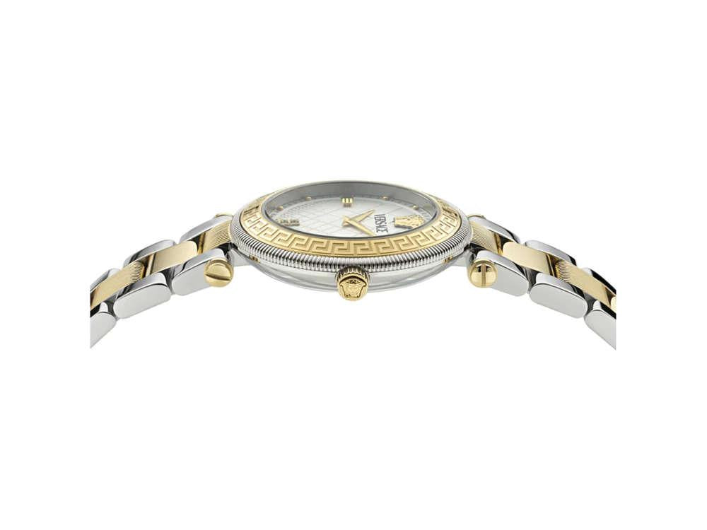 Versace Reve Quartz Watch, PVD Gold, White, 35 mm, Sapphire Crystal, VE8B00724