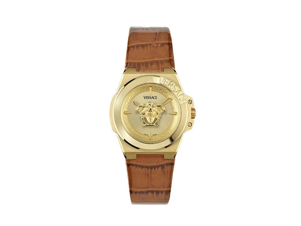 Versace HerA Quartz Watch, PVD Gold, Golden, 37 mm, Sapphire Crystal, VE8D00224