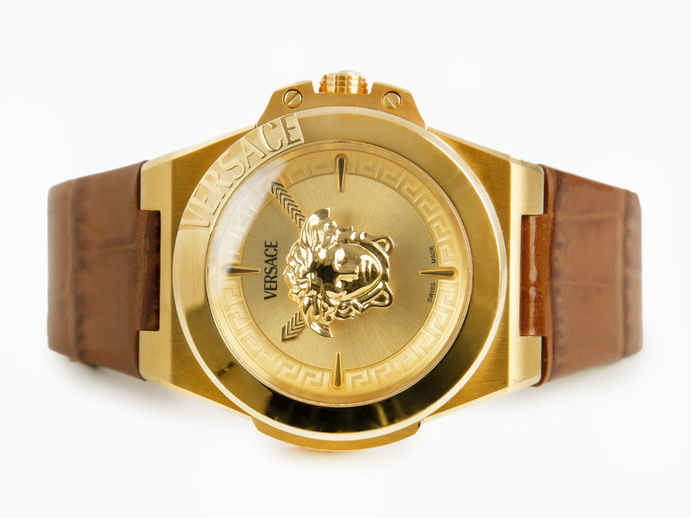 Versace HerA Quartz Watch, PVD Gold, Golden, 37 mm, Sapphire Crystal, VE8D00224