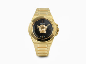 Versace HerA Quartz Watch, PVD Gold, Black, 37 mm, Sapphire Crystal, VE8D00624