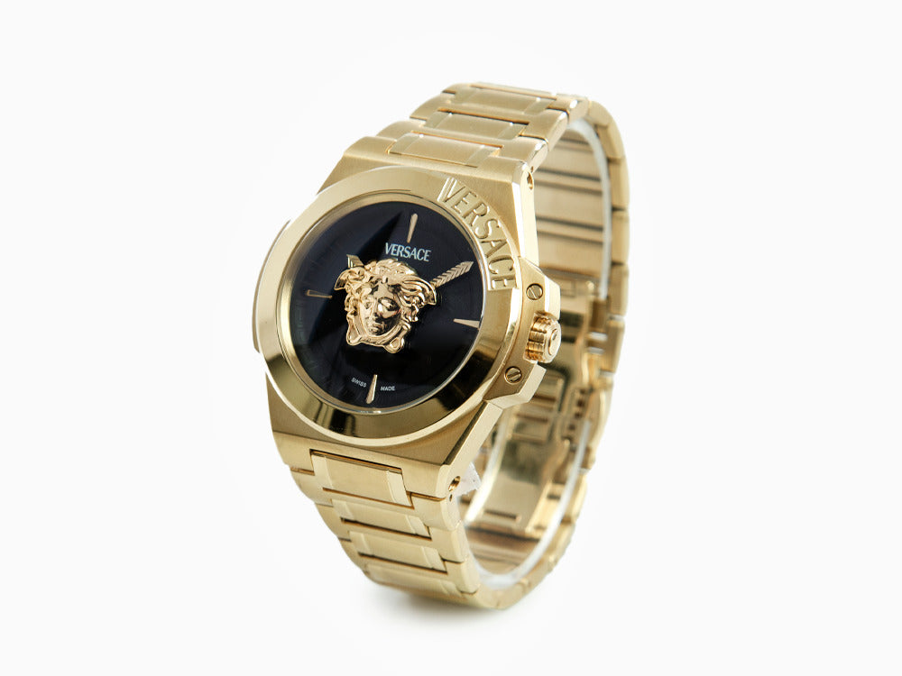 Versace HerA Quartz Watch, PVD Gold, Black, 37 mm, Sapphire Crystal, VE8D00624