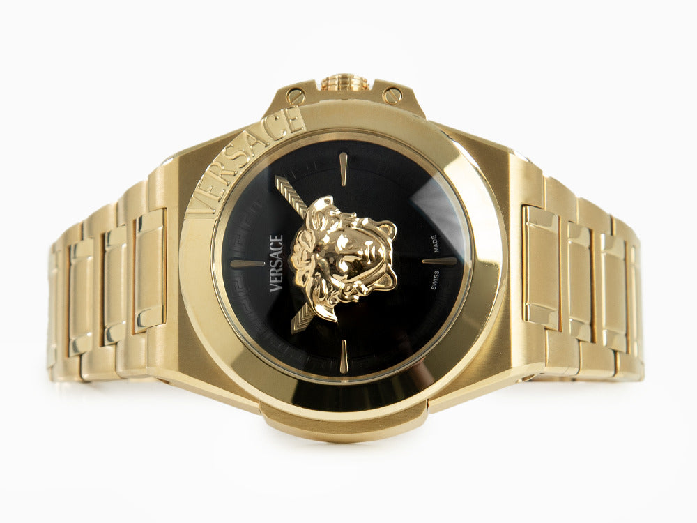 Versace HerA Quartz Watch, PVD Gold, Black, 37 mm, Sapphire Crystal, VE8D00624