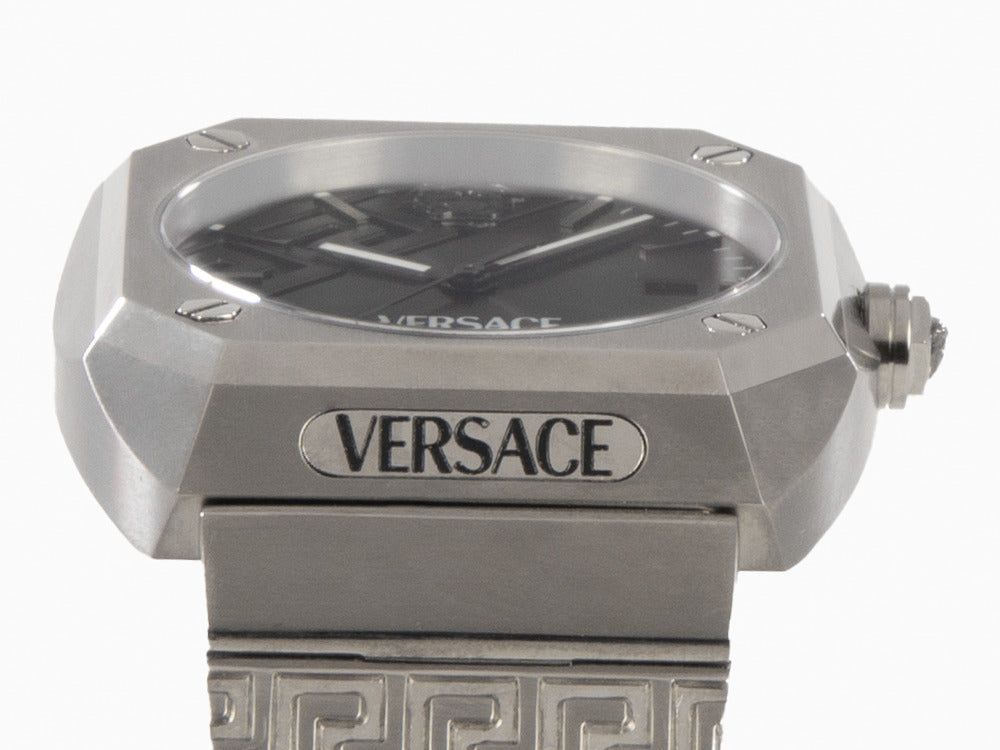 Versace Antares Quartz Watch, Titanium, Grey, 44 x 41.5 mm, VE8F00524