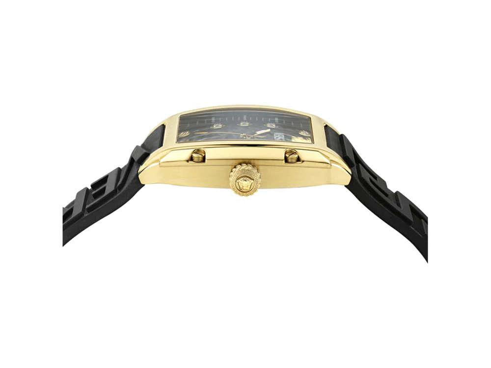 Versace Dominus Lady Quartz Watch, PVD Gold, Black, 44,8mm x 36mm, VE8K00324