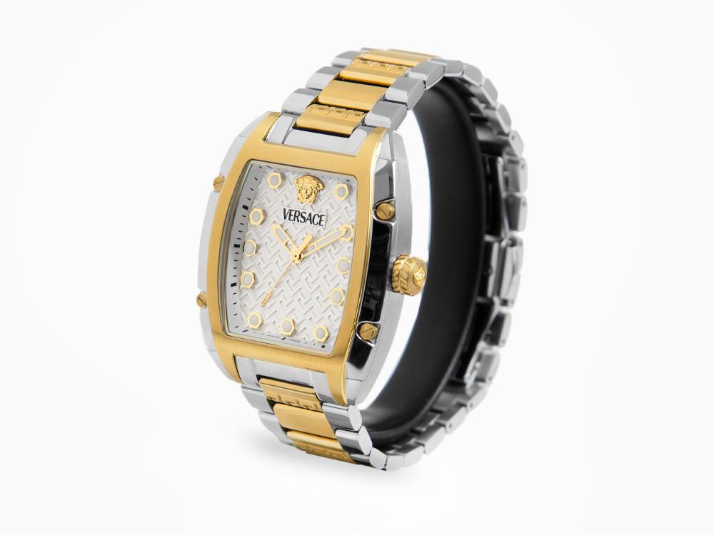 Versace Dominus Lady Quartz Watch, PVD Gold, Silver, 44,8mm x 36mm, VE8K00424